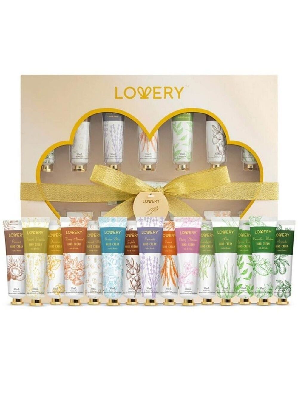 15 PIECE HAND LOTION GIFT SET BY LOVERY AROMATHERAPY W/ SHEA BUTTER & VITAMIN E